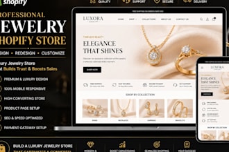design luxury jewelry shopify store jewelry earring necklace jewelry website