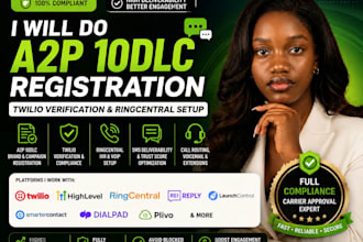 do a2p10dlc registration, twilio verification and ringcentral setup