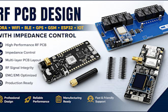 design rf pcb for lora wifi ble gps GSM esp32 iot hardware