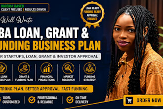 write sba loan business plan for funding, grants and approval