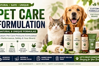 formulate safe pet cleaning and grooming products and pet care product