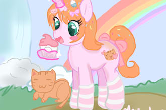 draw a pony character for you my little pony