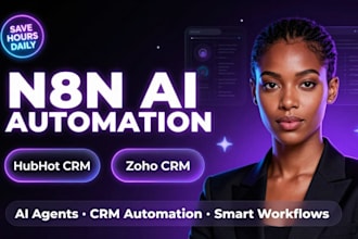setup n8n ai automation, hubspot CRM workflows and API integration