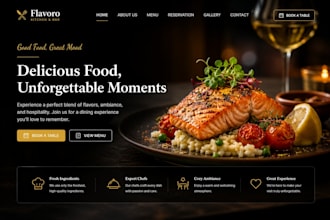 build modern wix restaurant website for cafe food truck or diner