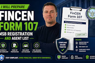 prepare fincen form 107 msb registration and agent list