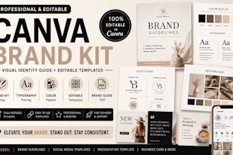 create a canva brand kit and visual identity guide