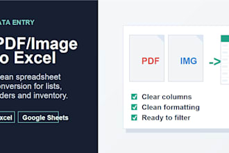 convert pdf images or handwritten lists into excel or google sheets