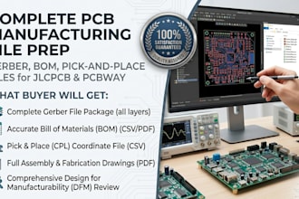 prepare jlcpcb and pcbway gerber files bom pick and place for pcb manufacture