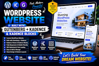 build wordpress website using gutenberg kadence and kadence blocks
