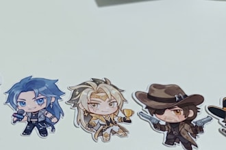do custom stickers characters or stickers sheet