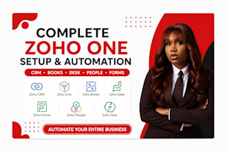 setup zoho CRM zoho one books forms people desk automation setup