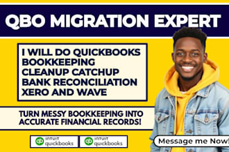 do quickbooks bookkeeping cleanup catchup bank reconciliation xero and wave