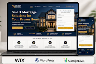 build loan website finance mortgage credit repair mca lead generation website