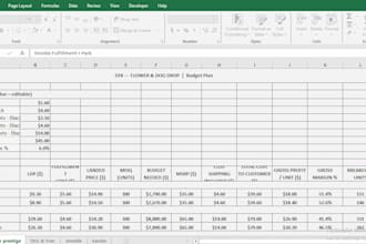 create automated bookkeeping excel spreadsheet, financial reports income tracker