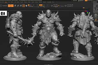sculpt 3d miniature model 3d figurine 40k warhammer dnd tabletop for 3d printing