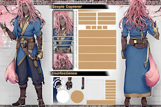 draw an anime art, custom character illustration