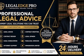 provide legal advice, contract review and consultation in 24 hours