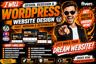 design and develop a professional wordpress website and blog in 24 hrs