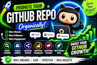 promote your github repo organically for more stars and followers