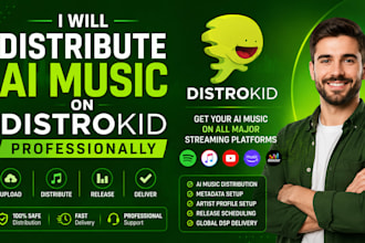 do music manager and distribute ai music on distrokid, tunecore, professionally