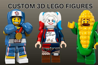 design custom 3d lego model lego character design figure stl files 3d printing