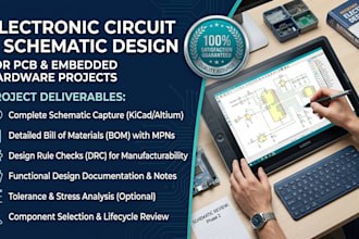 design electronic circuit schematic for pcb and embedded hardware projects