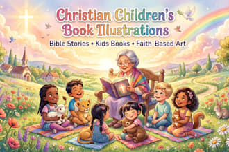 illustrate children book for christian kids children illustration book storybook