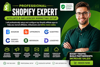 setup shopify bixgrow uppromote goaffpro shopify collabs refersion leaddyno