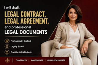 draft legal contract, legal agreement, contract drafting, legal documents