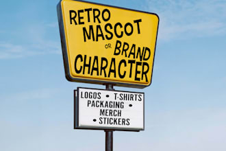 design a retro mascot or brand character