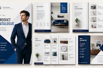 design product catalog, catalogue, digital magazine, canva ebook lookbook design