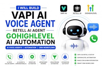 build vapi ai voice agent, retell ai agent, gohighlevel ai crm workflows
