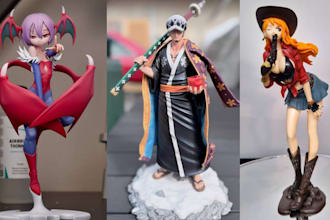 3d print and paint anime figure painting custom action figure resin 3d printing