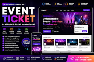 build event ticket website event management event planning website expert ads