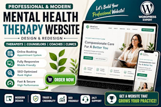 mental health therapy counseling website design psychiatry wordpress website