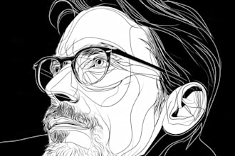 draw vector line art illustration