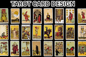 design custom tarot cards, oracle decks, and tabletop card games