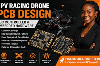 build fpv racing drone pcb esc controller and embedded hardware