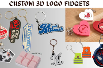 design custom 3d fidget clicker toy keychain model 3mf stl file for 3d printing