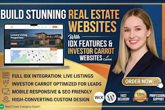 build stunning real estate website with idx features, investor carrot website