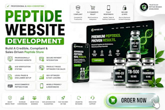 build peptide website peptide store research peptide woocommerce peptide website