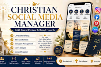 be your christian social media manager and content creator