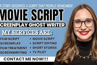 write movie script, screenwriting, feature film script, screenplay, TV script