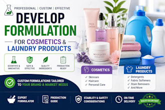 develop formulation for cosmetics and laundry products