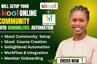 setup skool online community skool course creation with gohighlevel automation