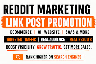 promote ecommerce store ai website traffic reddit link post
