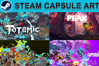 design steam capsule steam game art storefront steam banner game cover art