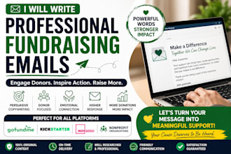 write fundraising letters and donor emails