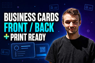 design a professional double sided business card ready to print