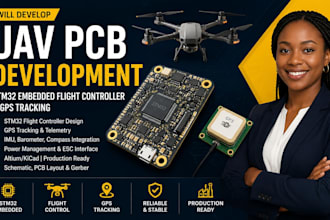 develop uav pcb stm32 embedded flight controller and gps tracking
